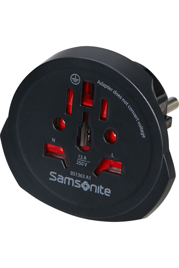 Samsonite Travel Accessories World to Europe Adaptor Nero